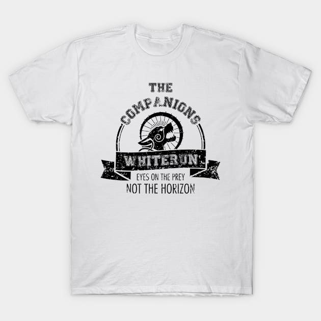 The Companions Of Whiterun - black T-Shirt by LabRat